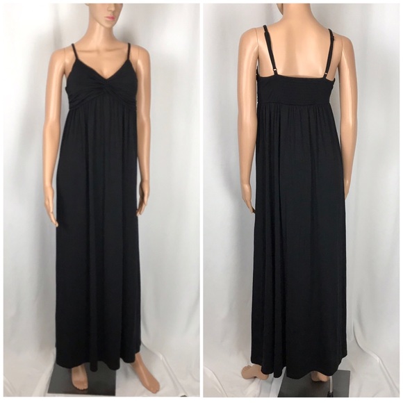 Elle Dresses & Skirts - Elle Black adjustable strap padded maxi dress Sz S